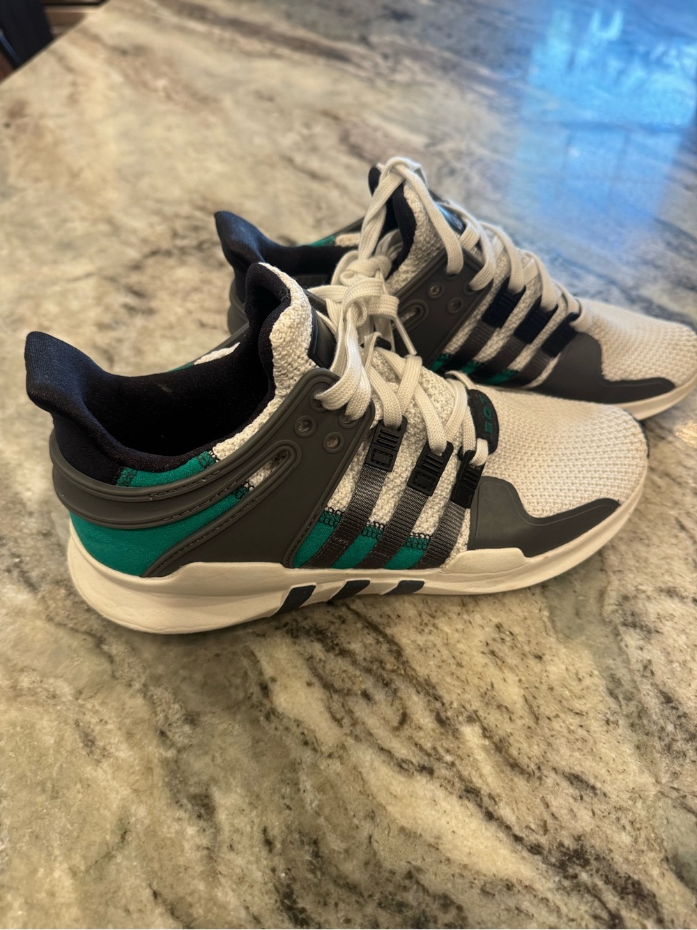 adidas woman White, Teal & Black shoes